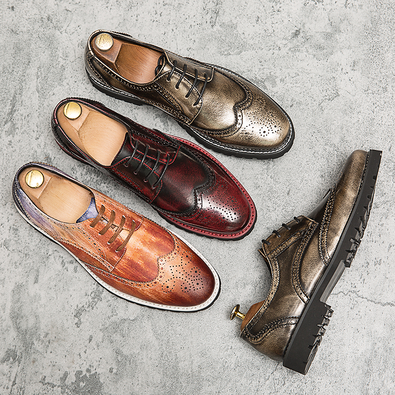 2025 NEW Wedding Fashion Men's Dress Patent Leather Designer Brogue Carved Groom Business Formal Casual Loafers Oxfords Shoes Men 5308 hurenlakes