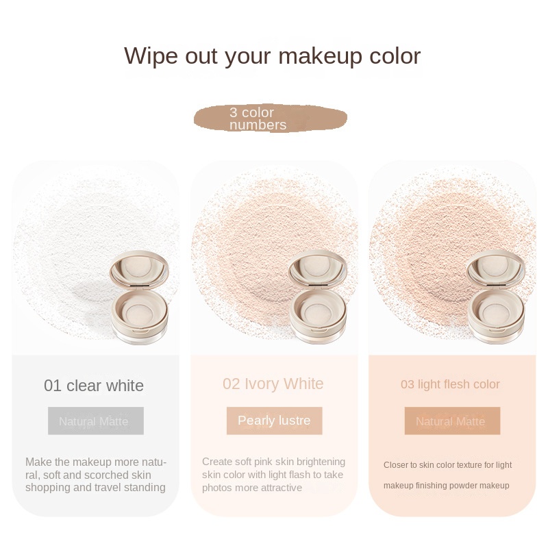 NOVO Face Makeup Powder Setting Powder Loose Face Powder For Cosmetic Waterproof Oil Control Long Lasting Finishing Powder