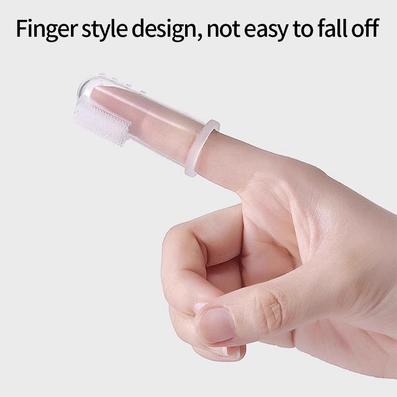Soft Teeth Cleaning Finger Toothbrush Silicone Tooth Brush Tool Dog Teeth Cleaning Bad BreathCare Nontoxic Cat Grooming Supplies