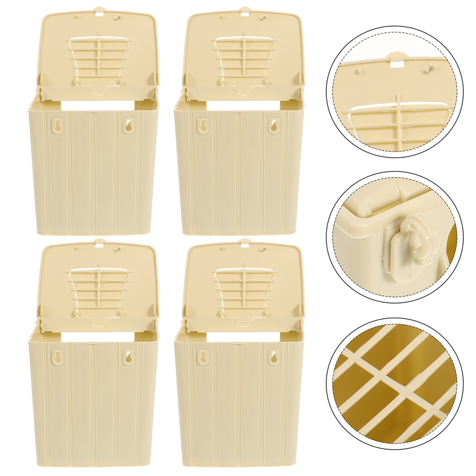 4Pcs Parakeet Nest Box Practical Nesting Box Bird Breeding Box Bird Cage Hanging Box