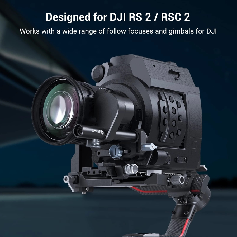 SmallRig Camera Rail Rod 12mm to 15mm Rod Clamp Adapter for DJI RS2 RS3 RS3 Pro / for DJI RS3 mini, for Follow Focuses 3681