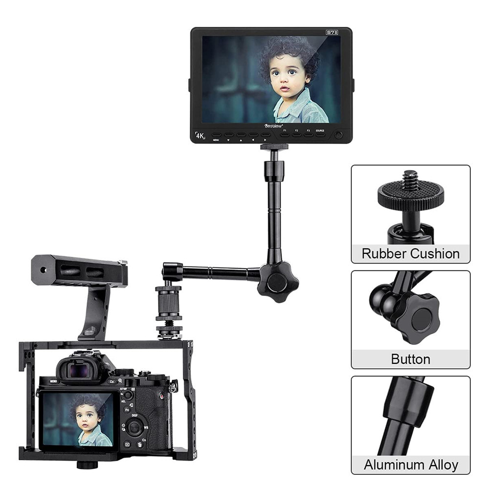 Dolly Car Camera Slider Magic Arm Tabletop Mobile Rolling Video Track Rail Skater for SLR Cameras Flash LCD Monitor LED Flash