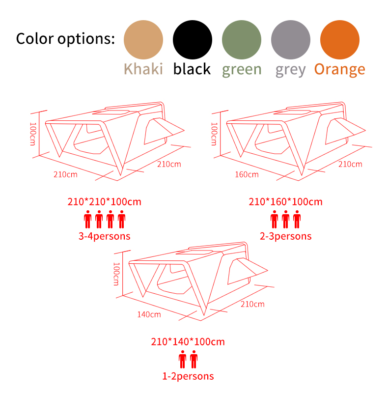 Camper Trailer Rooftop Tent Hard Shell Roof Top Tent Car Camping