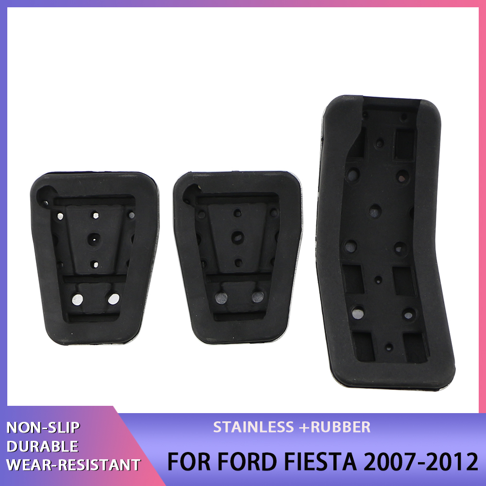 Car Brake Pedal Accelerator Gas Footrest Pedals Pad Cover Fit for Ford New Fiesta MK7 2008 2009 2010 2011 2012 2013 Accessories