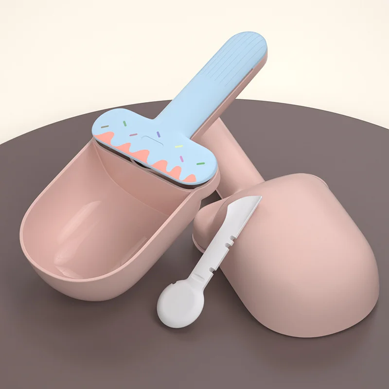 Scale Dogs Scoop for Bird Rabbit Cat Food Scooper with Pet Wet Can Opener and Spoon, Bag Clip