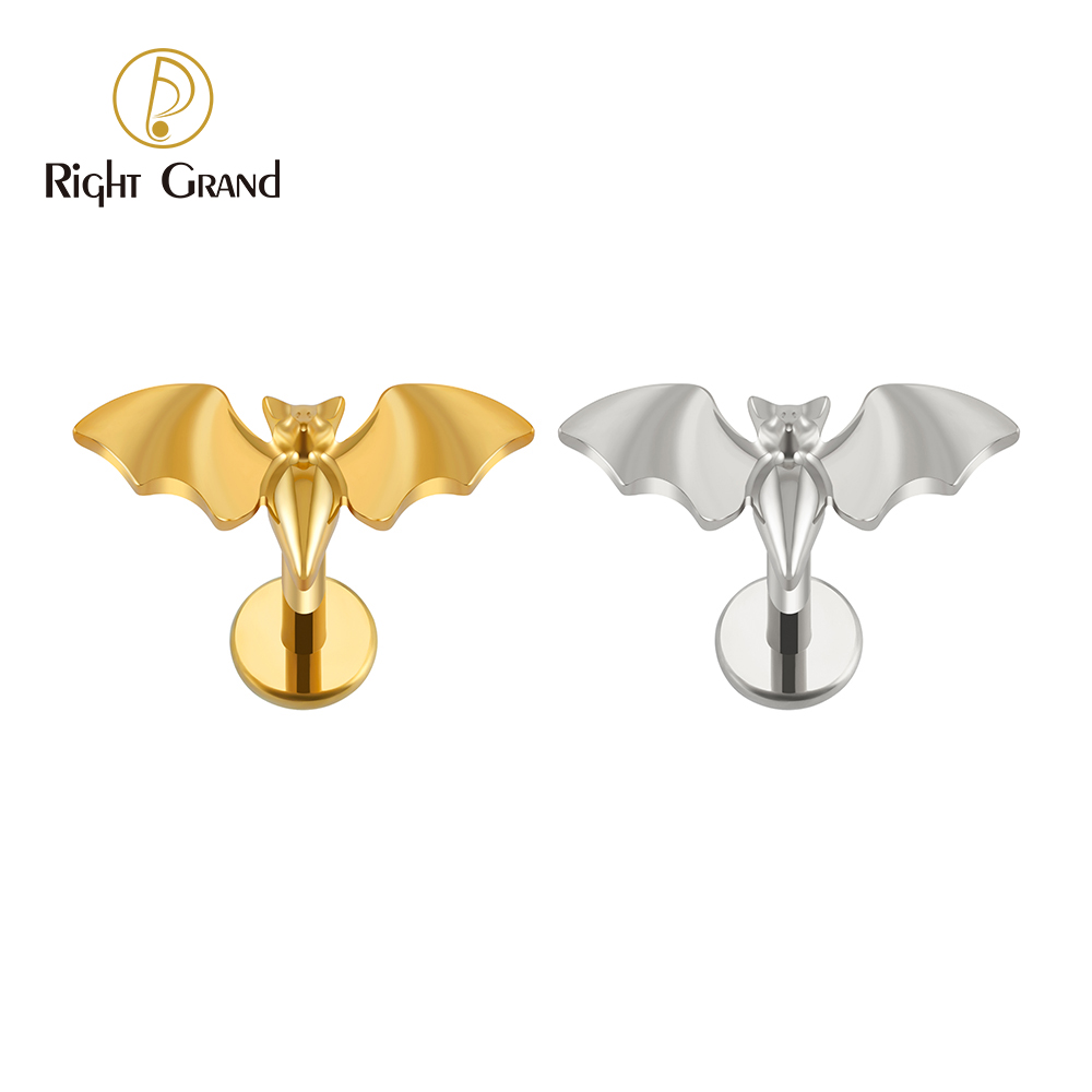 Destro Grand Astm F136 Titanium 16G Bat Labret Cartilage Tragus Monroe Lip Nase…