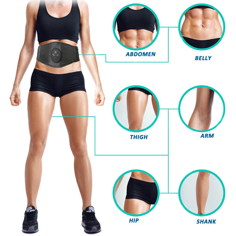 Microcurrent Belly Toning Wrap Trainer Abdominal Muscle Stimulator Back Arm Leg Body Slimming Waist Belly Weight Loss Fitness