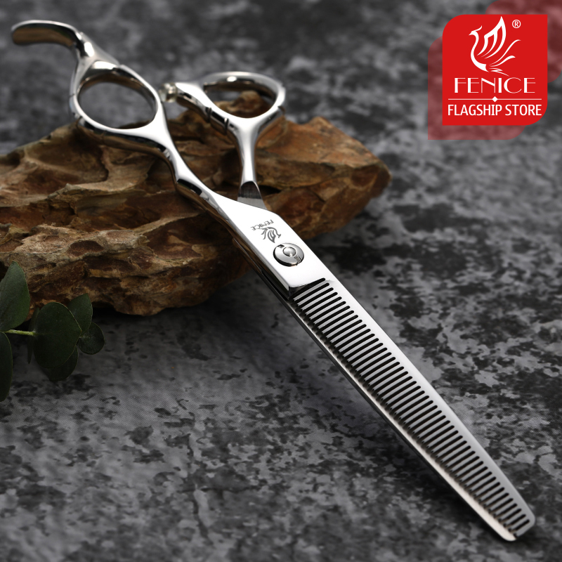 Fenice Scissors 7 inch Professional Pet Scissors Dog Grooming Trimming Scissors Thinning Shears Thinning Rate about 35%