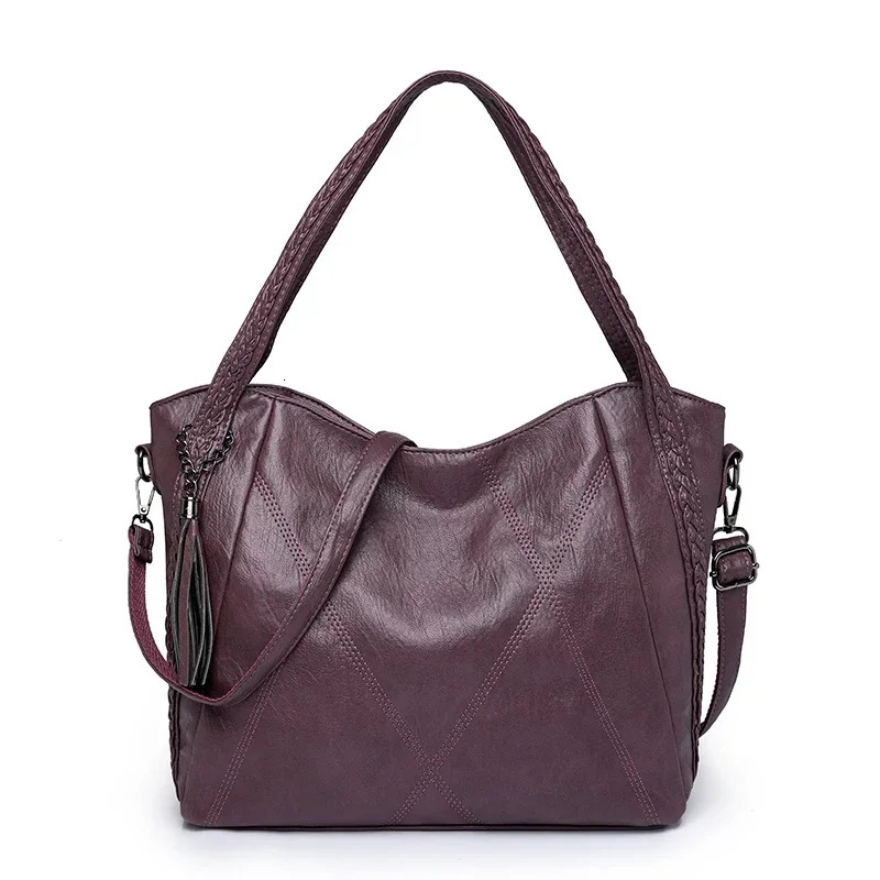 Large Capacity Women's Tote Hot Sale Zipper 2024 High Quality Casual Pu Tassels Design Ladies Bags Bolsas Femininas H6.29#39 ddmymoon