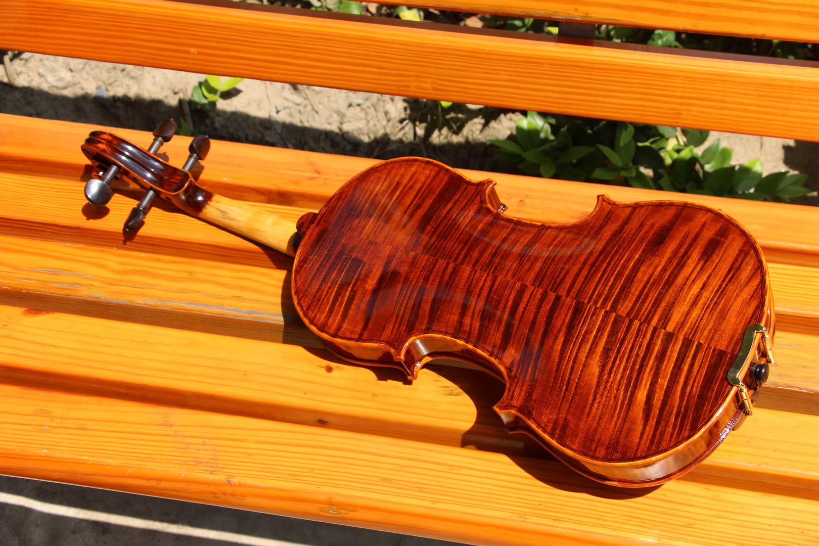 Natural dense flame 100% handmade violin Maple back panel, side panel, spruce panel red violino professional musical instrument