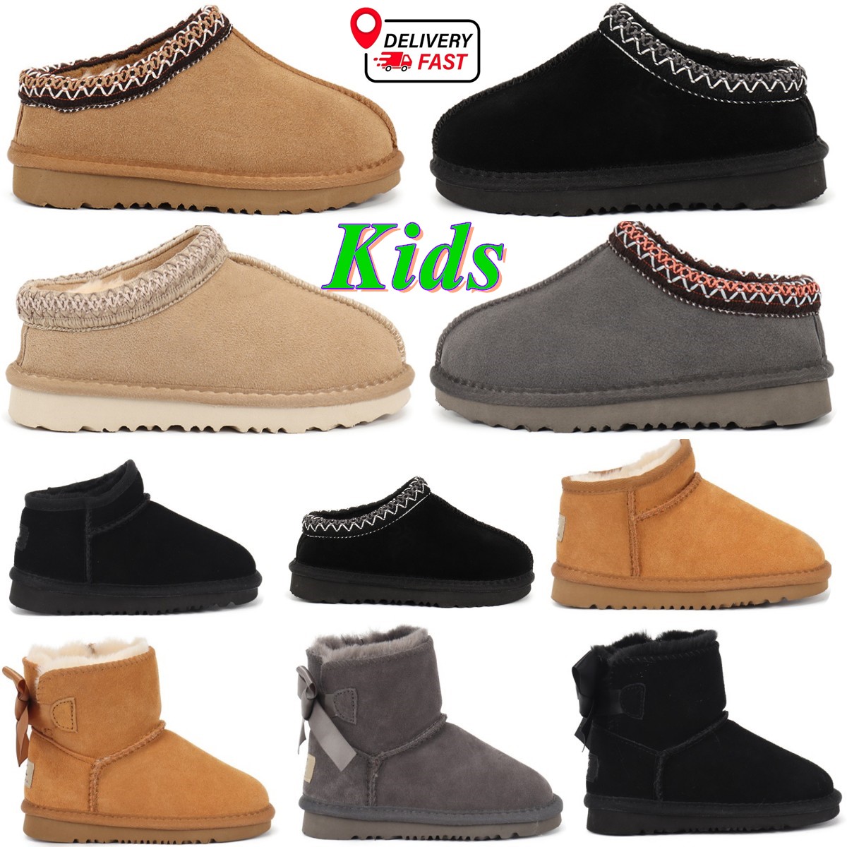 Kids shoes boots Slippers Toddler Ultra Mini Platform Booties Australian baby warm sandals mini snow Boot Girls shoe Children boys Leather Footwear