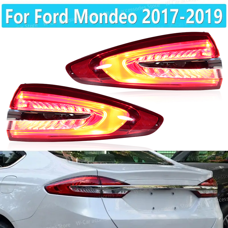 LED Rear Tail Light For Ford Mondeo 2017 2018 2019 Outside Rear LED Signal Stop Brake Lamp Car Accessories