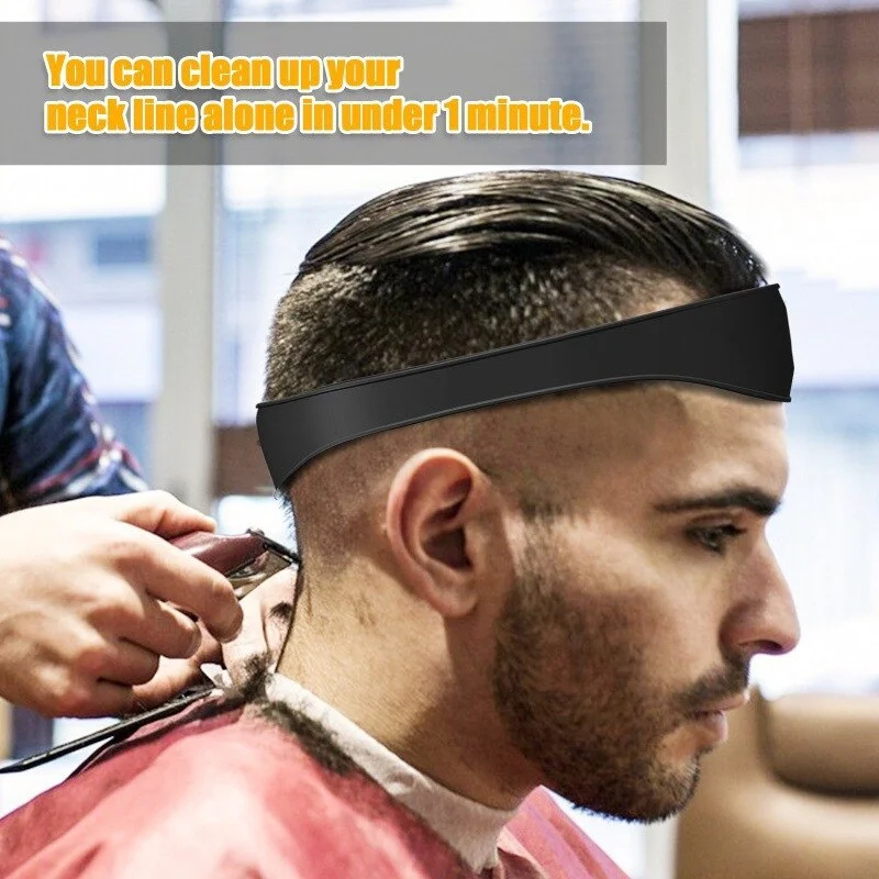 Men Hair Trimming Ruler Silicone Neckline Guide Haircuts Curved Headband DIY Home Styler Barber Comb Hair Styling Tools