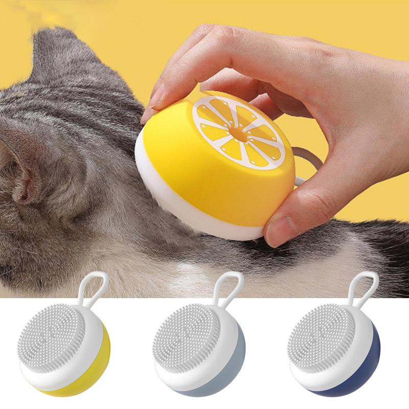 Pet Bathing Brush Soft Silicone Massager Shower Gel Bathing Brush Clean Tools Comb Dog Cat Cleaning Grooming Supplies accesories