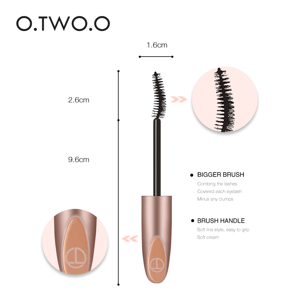 O.TWO.O 3d Silk Fiber Eye Mascara Lengthening Thick Curly Waterproof Makeup Mascara Long Volume Eyelashes Extension