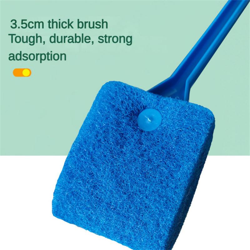Aquarium Algae Remover Tough And Durable Double Sided Sponge Household Products Glass Fish Tank Brush