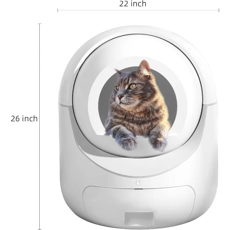 Cat Litterbox - Never Scoop Litter Again - AUT Cat Litter Box with APP Control & Safe Alert & Smart Health Monitor