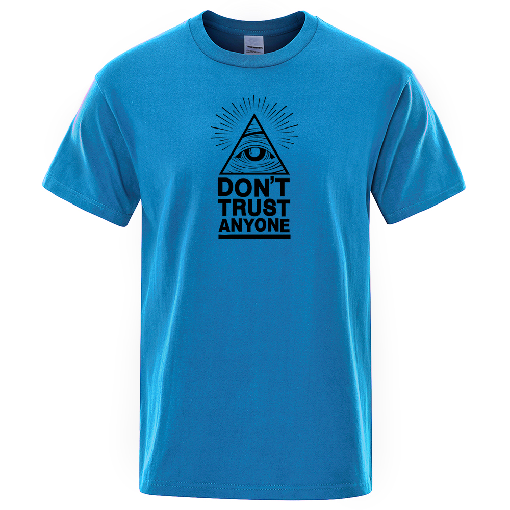summer Women T-shirts Dont Trust Anyone Illuminati All Seeing Eye T-shirt letter pattern t shirt Harajuku suit tops tees