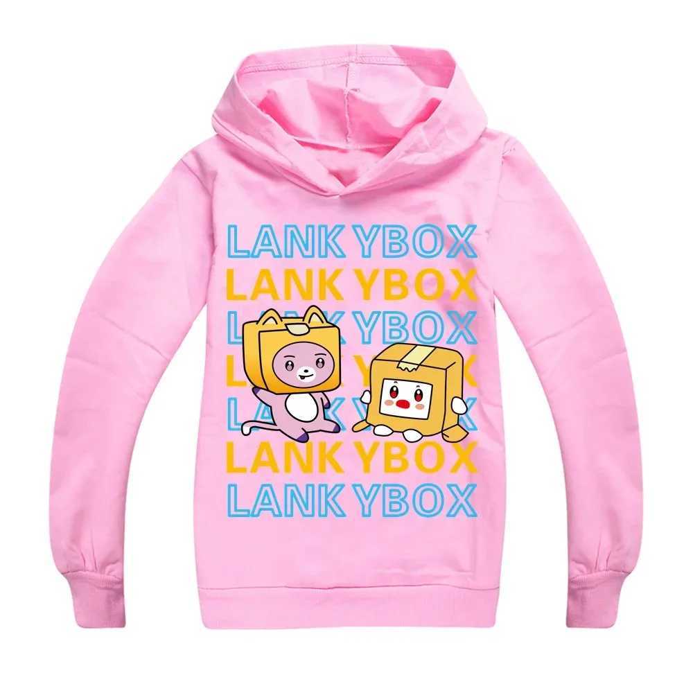Hoodies Sweatshirts 2023 Fashion Lanky Box Boys and Girls Hoodie Cartoon Letter Printed Sweatshirt Spring and Autumn Casual Cotton Childrens Wear
