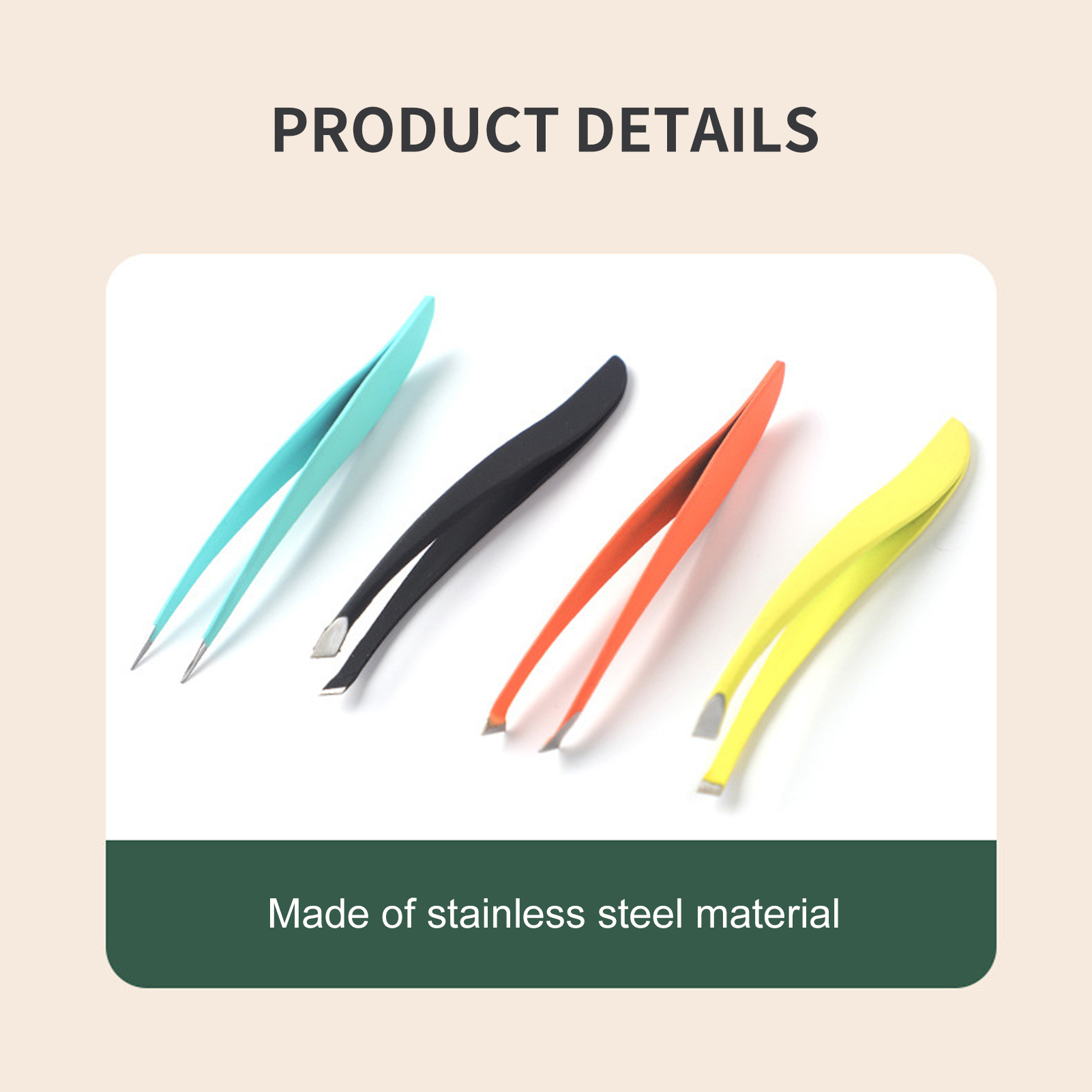 Eyebrow Hair Removal Tweezer Self-contained Snap Closure Labor-saving Tweezer for Splinter and Ingrown Hair Removal