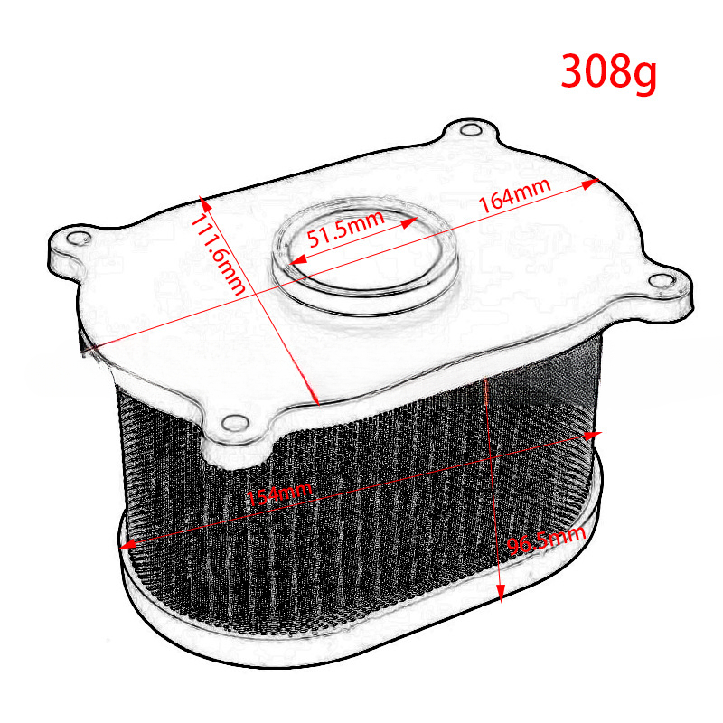 Motorcycle Air Filter for HYOSUNG GT125R GT250 GT250R GT650/R/S GV650 Intake Cleaner Engine Maintenance Replacement Parts