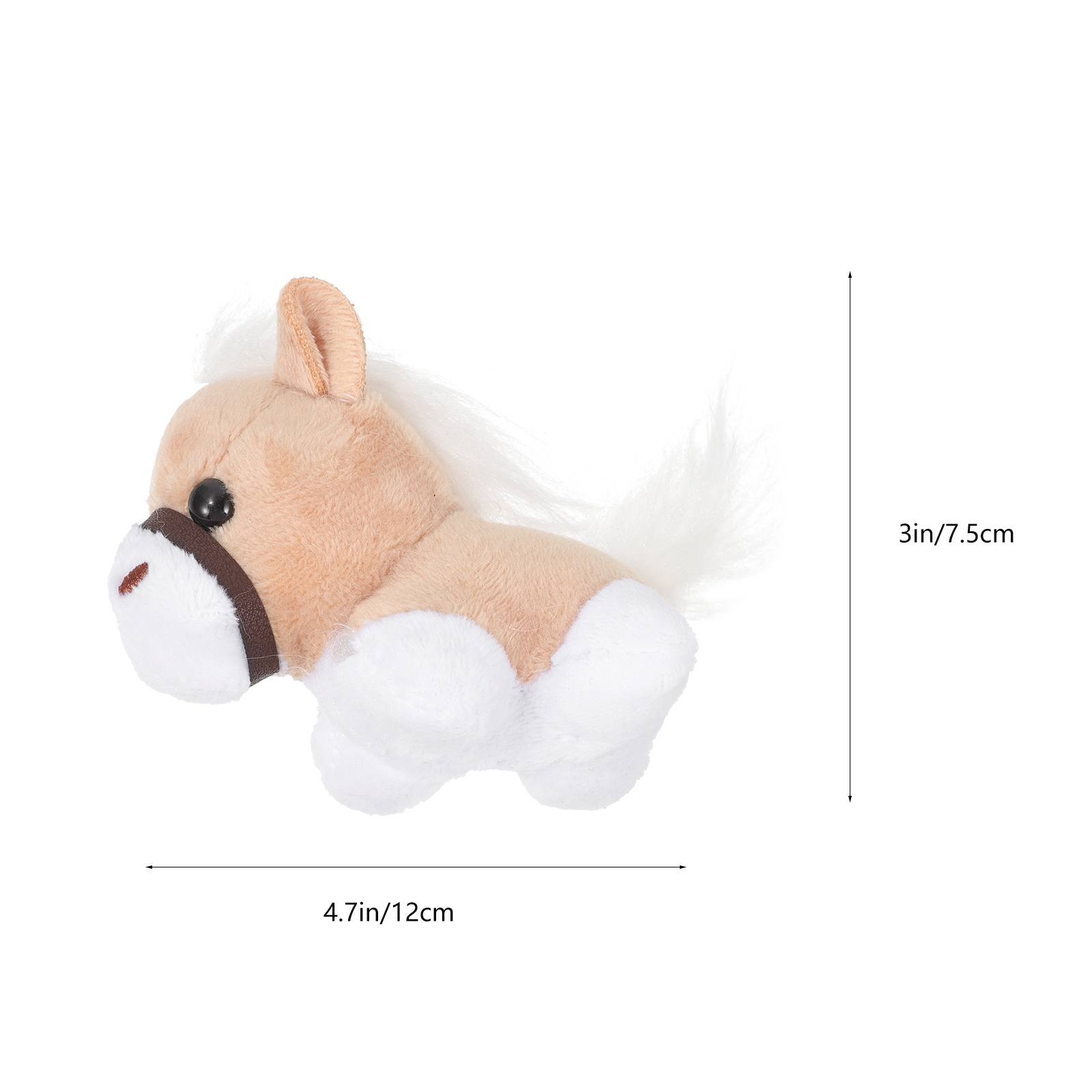 12pcs Malone Plush Pendants Key Chain Charms Soft Ornaments Stuffed Horse Backpack Hanging Decor