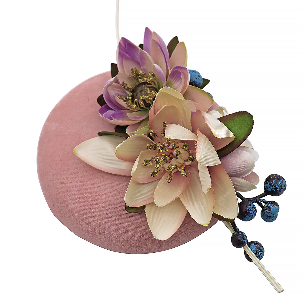 Fascinators Hat Women Girls Lotus Flowers Feathers Hat Hair Clip Accessories Cocktail Birthday Tea Party Wedding Bride Headwear