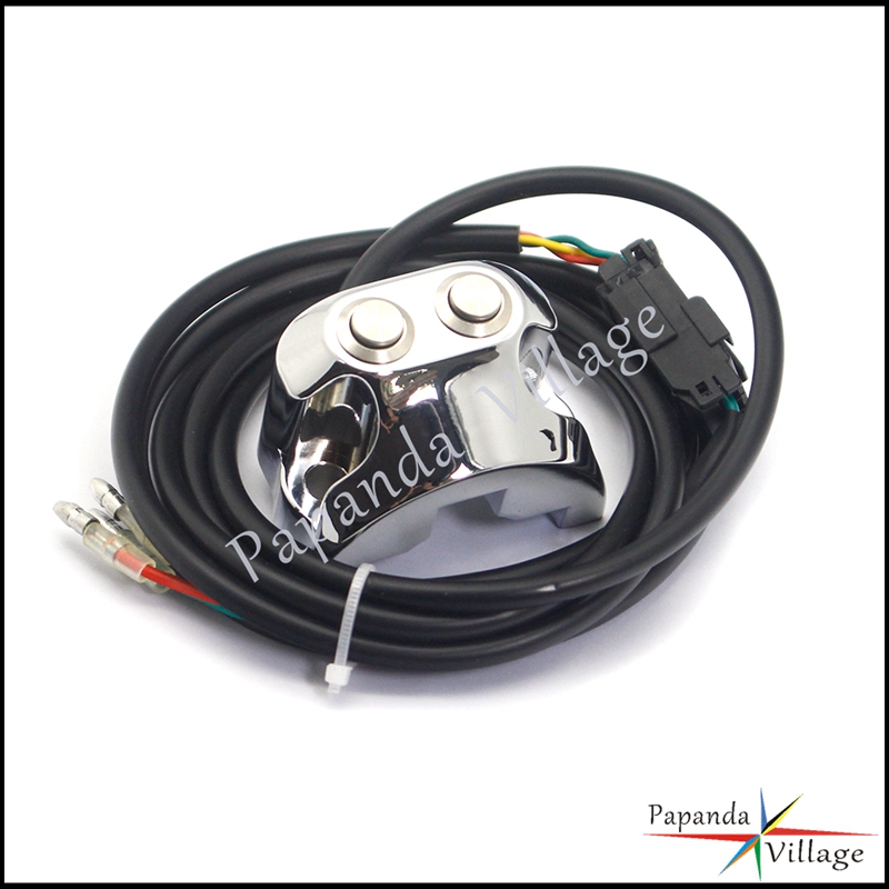 For Harley Dyna Sportster V-Rod AERO AERO-A Motorcycle Air Ride 1 Inch Handlebar Switches Controller 3 Wires 2 Buttons Switch