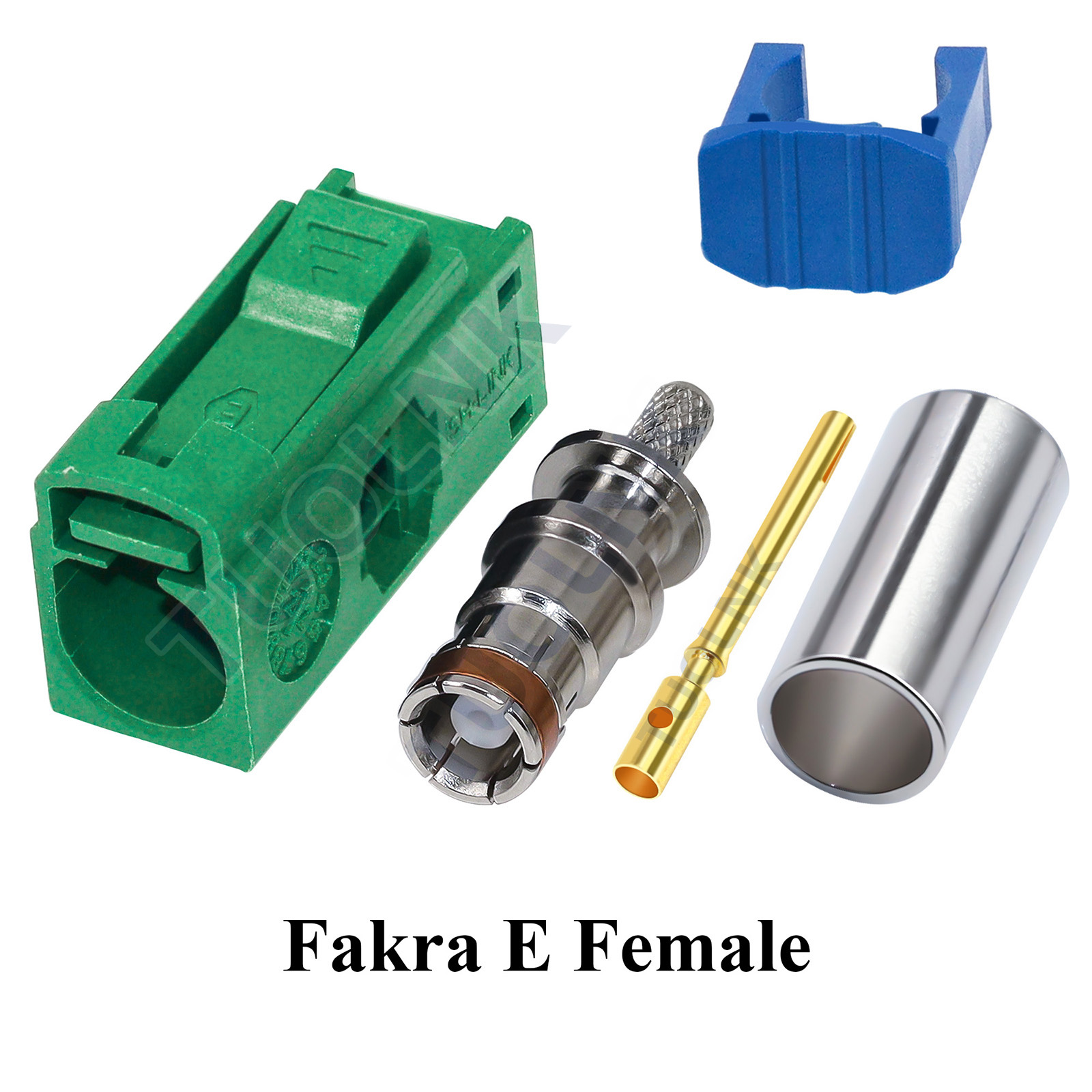 Fakra Female Crimp Connector Car Radio FM GPS Antenna Fakra Adapter for RG316 RG174 Pigtail Cable A B C D E F G H I K Z