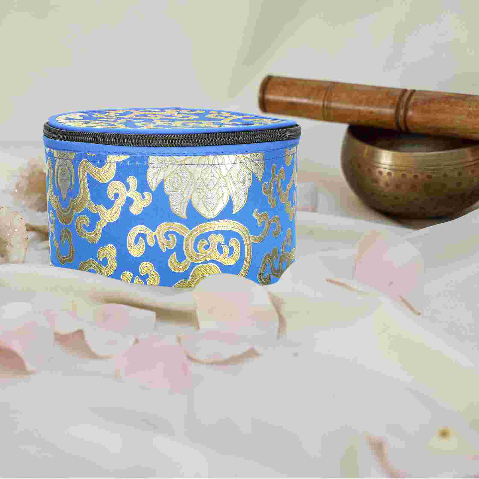 Tibetan Sound Bowl Bag Singing Sound Case Storage Tibetan Pouch Smallinstrument Monk Crystalprayer Bath Holder Chakra Meditation