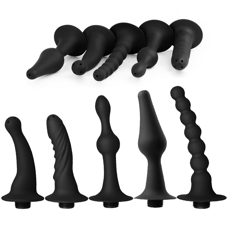 Enema Douche Cleaner BDSM Shower Head for Male Female Fetish Gay Soft Silicone Enemator Rectal Vagina Wash Anal Enema Cleaner