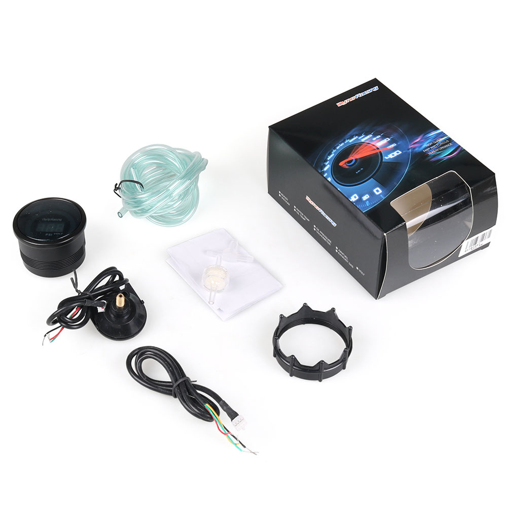 Lodenqc 2"52mm Car Digital 20 LED Turbo Boost Gauge-15-45PSI+ Adjustable Turbo Boost Controller Kit 1-30 PSI IN-CABIN