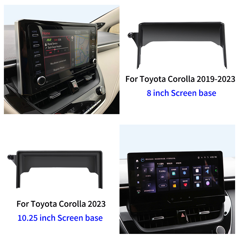 Car Mobile Phone Holder For Toyota Corolla 2019-2023 8-inch Screen Fix Special Bracket Gravity GPS Cell Phone Holder