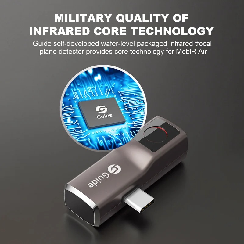 Guide Mobir Air Thermal Imaging Night Camera for Android Phone Type C IOS Infrared Imager Pipeline Repair Industrial Inspection