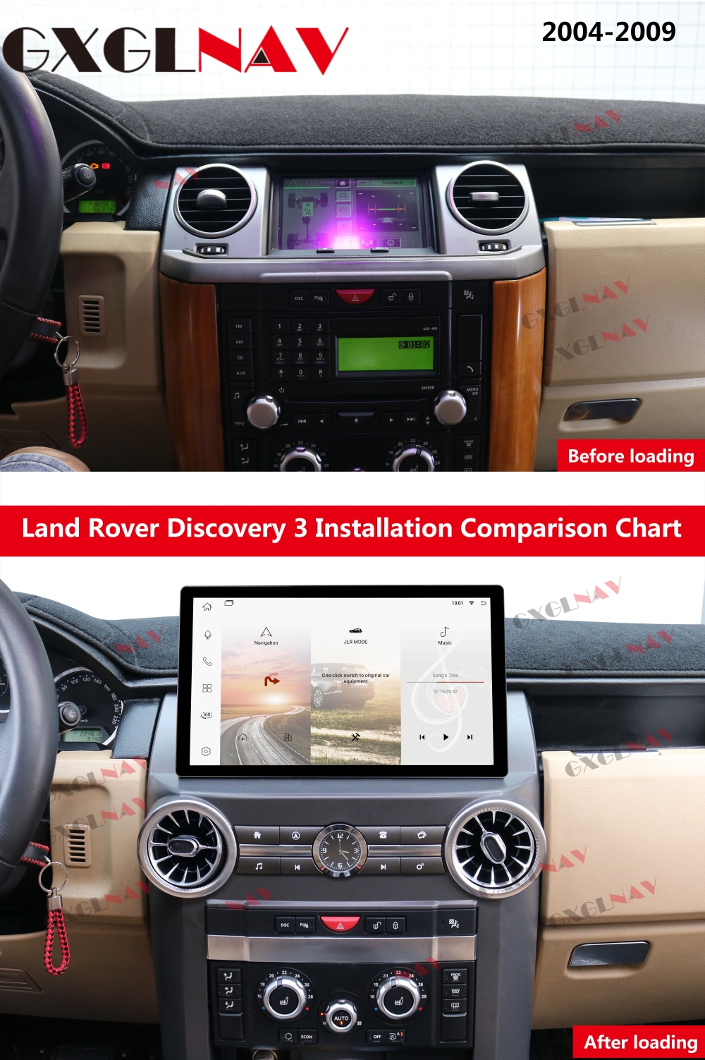 12.3/13.3 Inch Android 13 Carplay For Land Rover Discovery 3 2004 - 2009 DENSO Car Radio Stereo Multimedia Player GPS Naviga