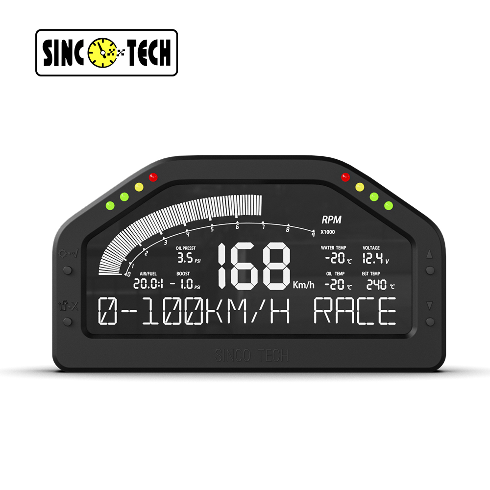 DO926 Sincotech 7-Color Dashboard Racing Gauge Display Sensor KIT LCD Screen