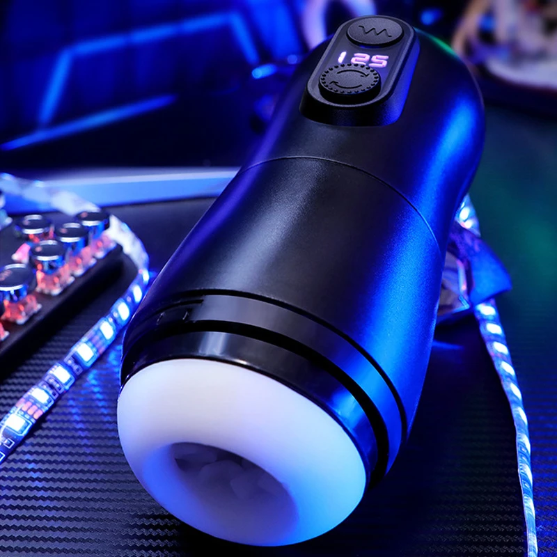 Sexuales Masturbator Men Automatic Remote Vibator Men's Toys Retractable Silicone Vaginas Homoual Sucking Mouth Electro Toys