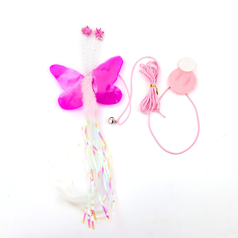 Funny Cat Toys Hanging Retractable Elastic Rope Swing Hanging Door Windows Interactive Toys Playing Indoors Pet Supplies