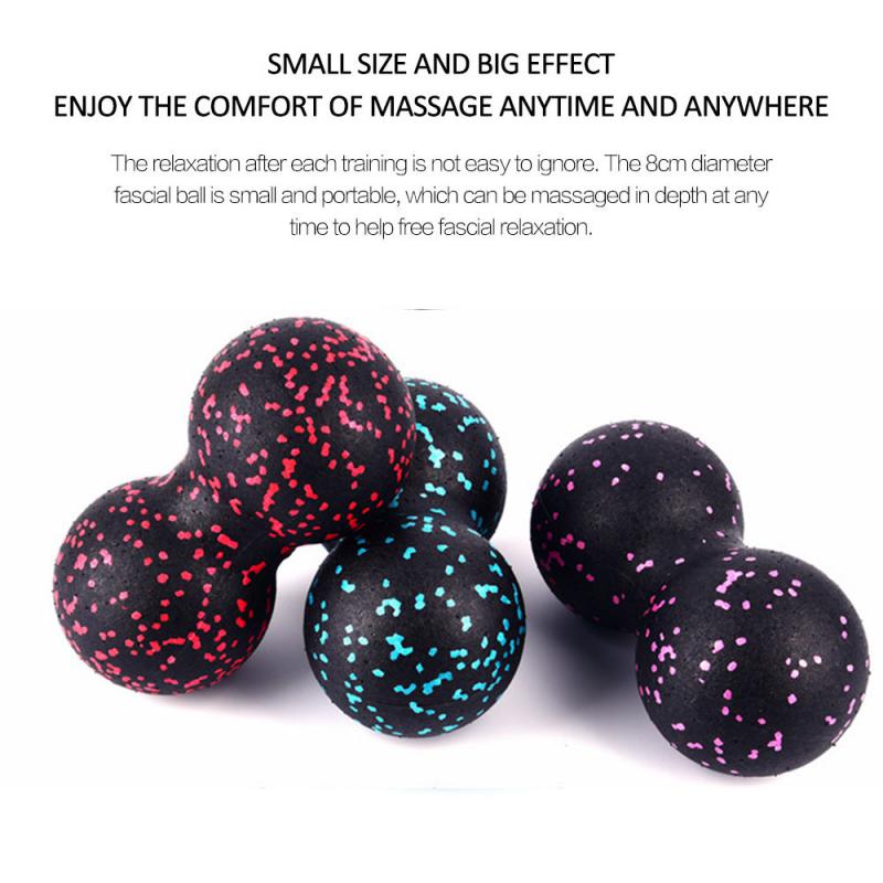 Yoga Massage Roller Ball Peanut Double Lacrosse Spiky Fasciitis Balls Back Ball For Plantar Relief Mobility Myofascial Pain