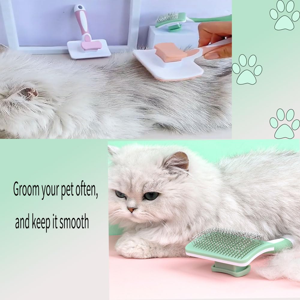 Big Pet Brush Self Cleaning Grooming Cat Dog Hair Brush Grooming Short Haired Cats Comb Short Hair Dogs Poodle Brush Grooming