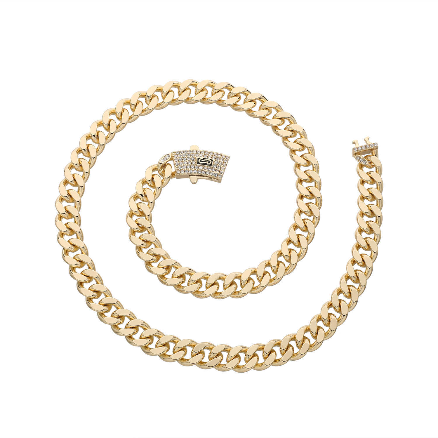 Wholesale 6MM 8MM 10MM12MM Monaco Necklace Factory Direct Sales Hip Hop Style Vvs Dia Cuban Chain Bracelet