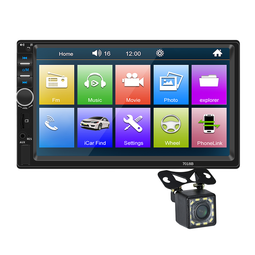 2 Din Car Radio 7" HD Autoradio Multimedia Player Touch Screen Auto Audio Car Stereo MP5 Bluetooth-compatible USB TF FM Camera