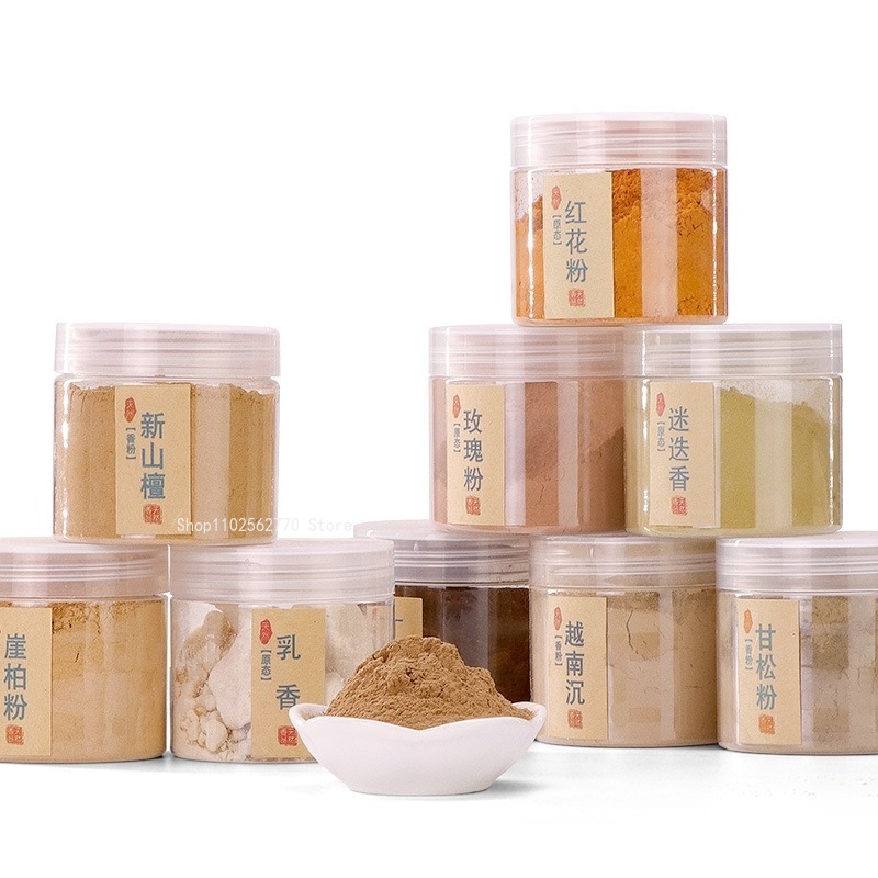 350g Canned Natural Plant Incense Powder Household Handmade Incense Raw Materials Indoor Seal Aromatherapy Lasting Fragrance