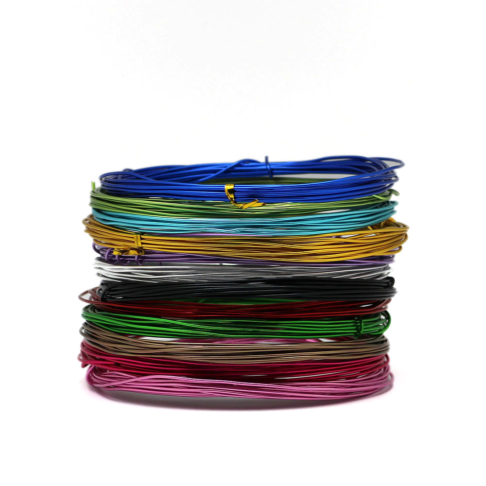 3~5meter/lot Gauge Anodized Artistic Round Aluminum Craft Wire 1/1.5/2/2.5mm Bright Gold Silver Colored Jewelry Soft Metal Wire