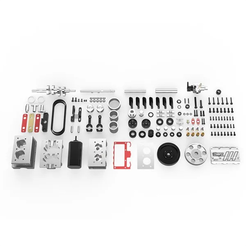 TOYAN FS-L200AC Engine Model 7cc Inline 2 Cylinders 4 Stroke Air Cooled Nitro Engine Model Kit - DIY Assembly Version