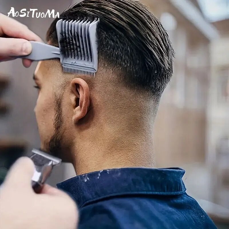 Men's Barber Fade Comb Professional Men's Hair Cutting Tools Hair Cutting Comb Heat Resistant Flat Top Comb Clipper Comb