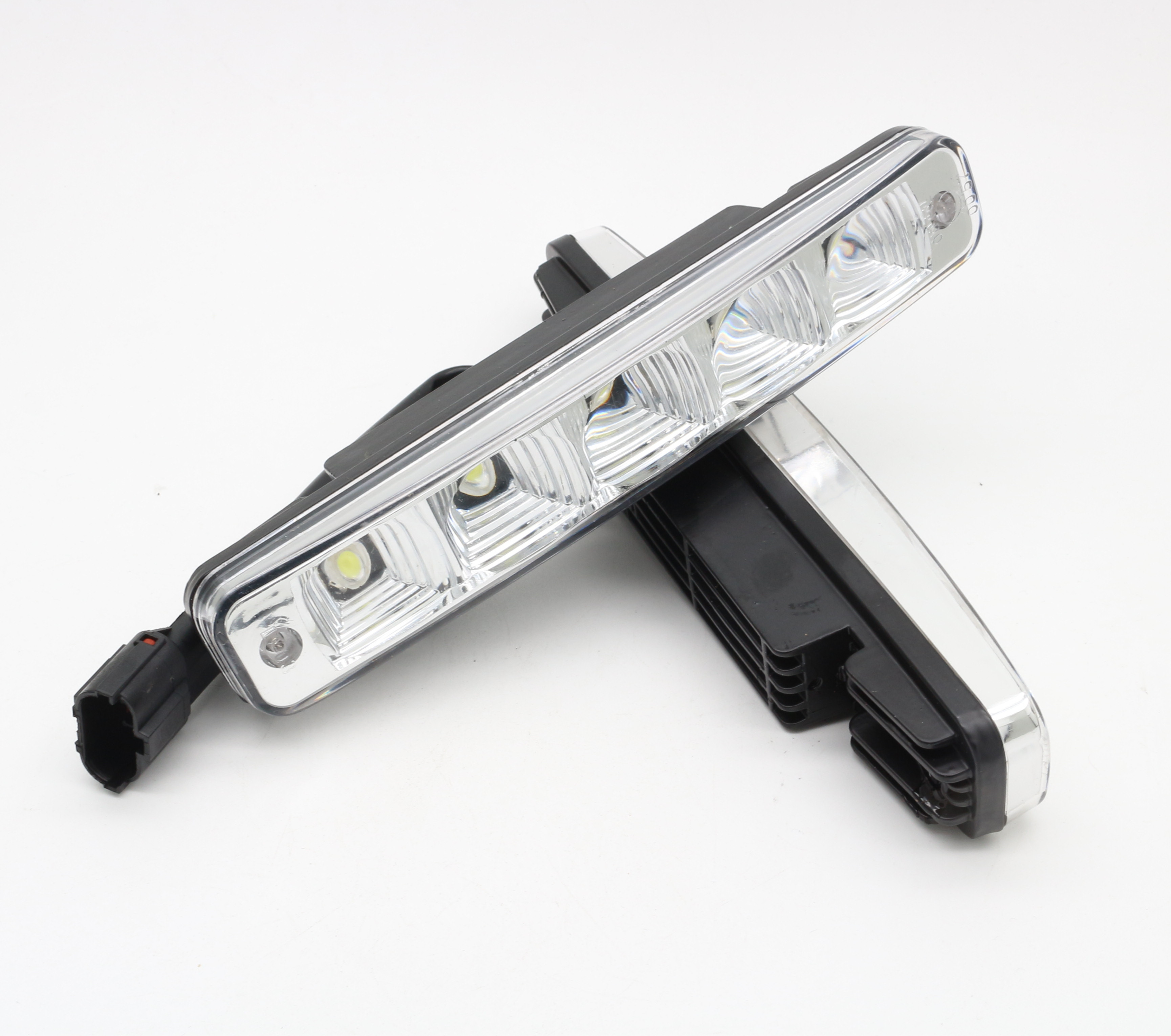 2pcs 10W 12V E4 LED Daytime Running Light Car Daylight DRL Fog Light 6000K Waterproof Super Bright White Aluminum Shell