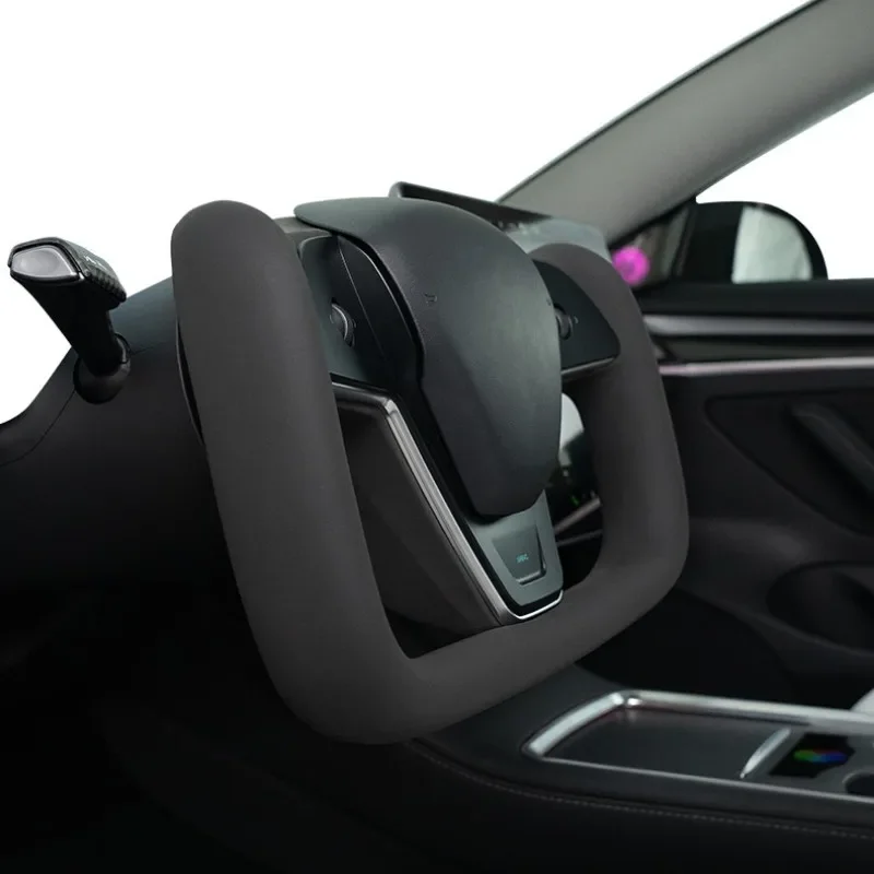 Yoke Steering Wheel 2.0 For Tesla Model 3/Y 370mm Heating Optional Personalized NAPP Leather Car Steering Wheel Accessories