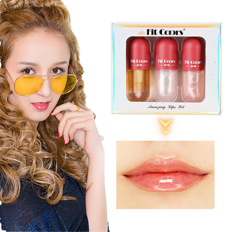 1/2/3PCS Lip Gloss Jelly Glossy Transparent Lip Tint Waterproof Moisturizer Plump Juicy Lip Oil Beauty Liquid Lipstick Cosmetic