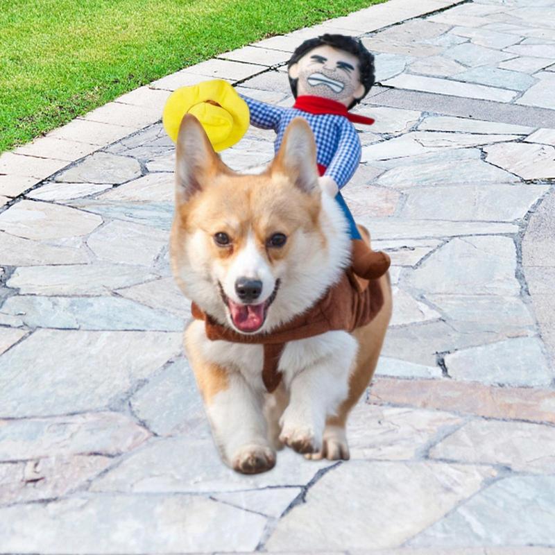 Cowboy Rider Dog Costume Halloween Costumes For Dogs Funny Dog Cat Costume Clothes Dog Christmas Costume Cowboy Pet Costume